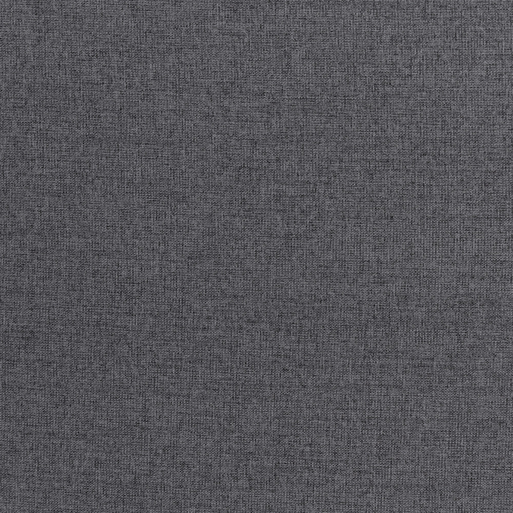 Divano componibile a 5 posti imbottito in tessuto grigio scuro gambe nere lato destro stile moderno