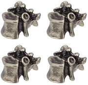 Lanyard con 4 pezzi - Catena in ottone - Catena a grande foro - Catena retro - Stile europeo - Dimensioni 12x19mm