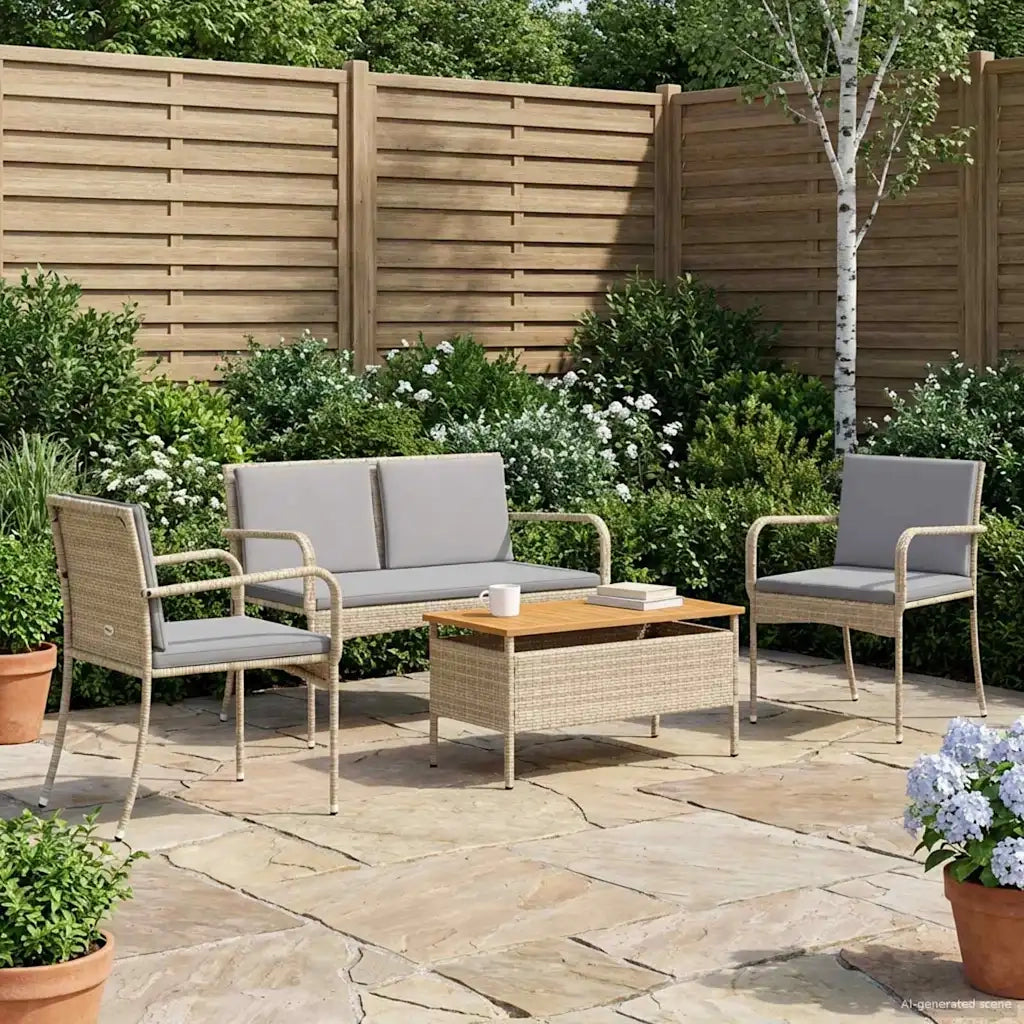 Set da giardino con cuscino acciaio 42025105