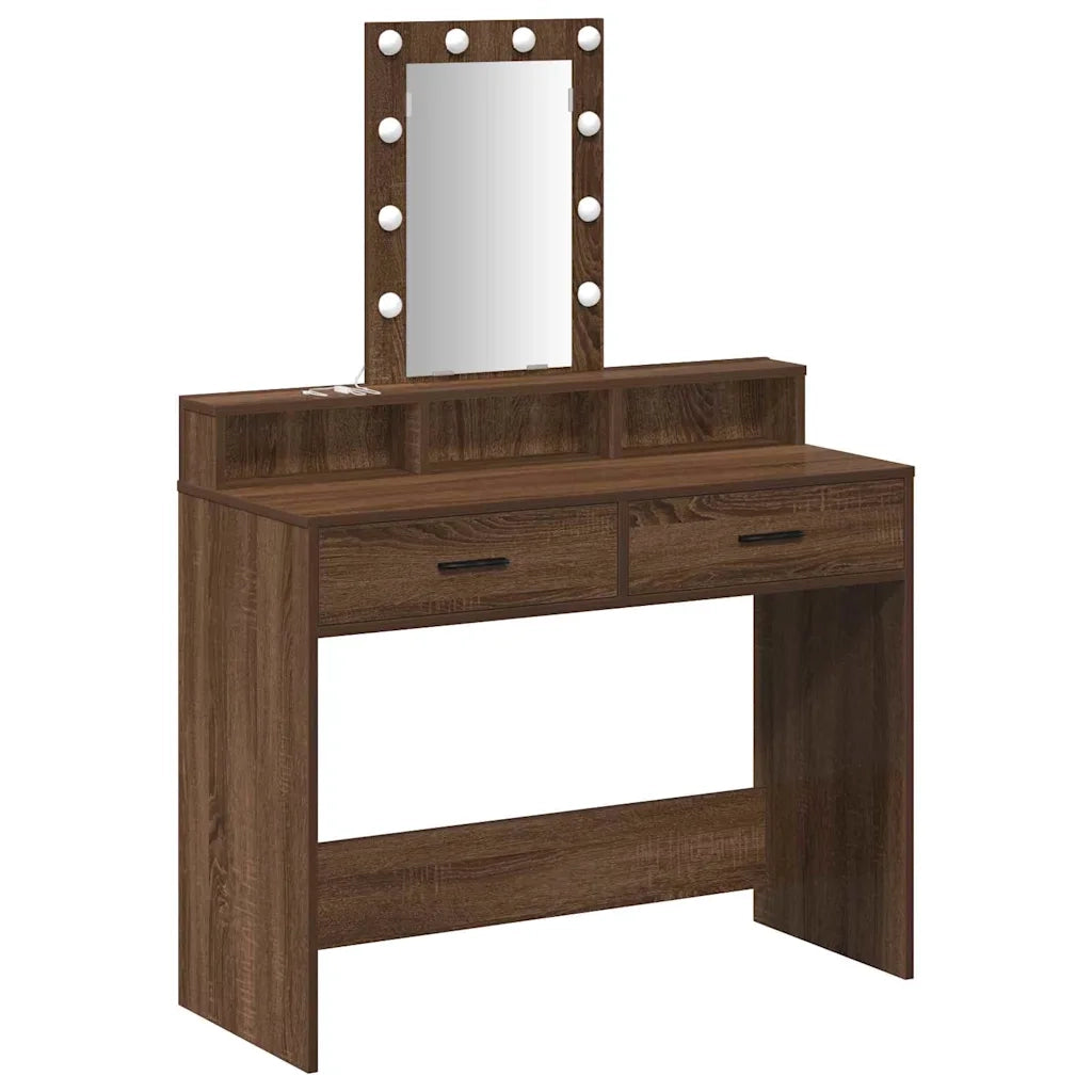 Tavolo da Trucco Marrone 100 x 41 x 140 cm Legno multistrato 865178