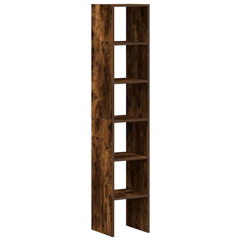 vidaXL Librerie 2 pz Impilabili Rovere Fumo 30x30x80 cm in Truciolato