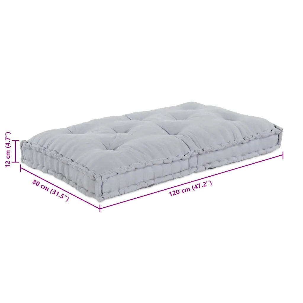 Cuscino per Divano Pallet Grigio 120 x 80 x 12 cm Tessuto 4019100
