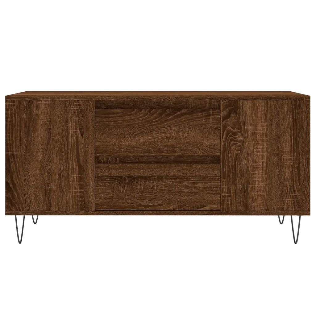 Tavolino Salotto Rovere Marrone 102x44,5x50cm Legno Multistrato 831003