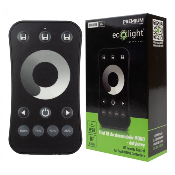 Telecomando RF touch dimmer per LED Mono nero Ecolight