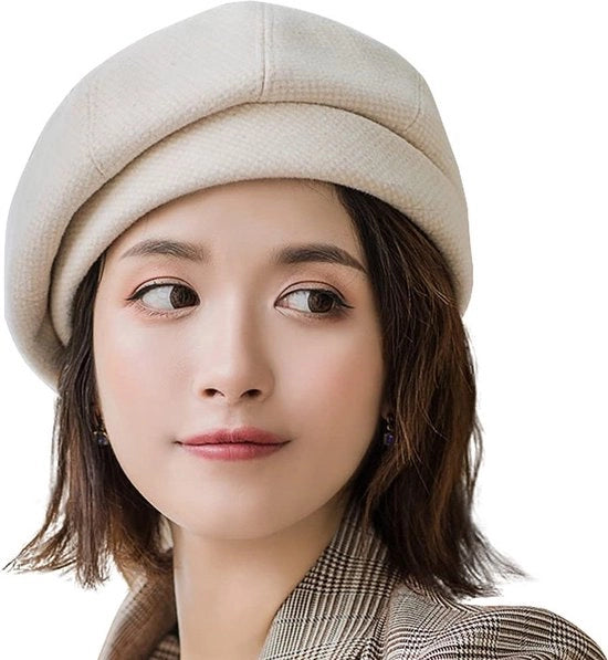 Cappello da donna - elegante cappello retro - cappello elegante e leggero per il caldo - cappello inglese in stile - adatto per primavera, autunno e inverno - Bianco