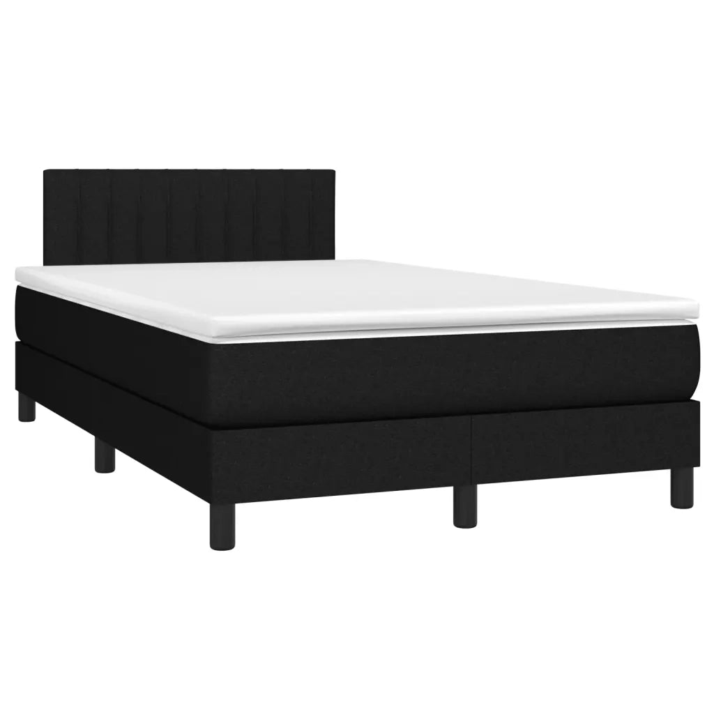 Giroletto a Molle con Materasso Nero 120x190 cm in Tessuto 3269739