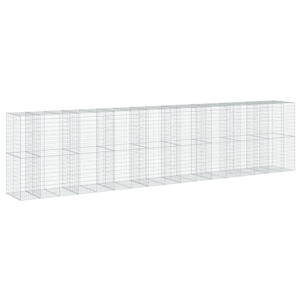 Cesto Gabbione con Copertura 850x100x200 cm in Ferro Zincato