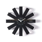 Orologio da parete di design Lumor Nero,bianco marmo