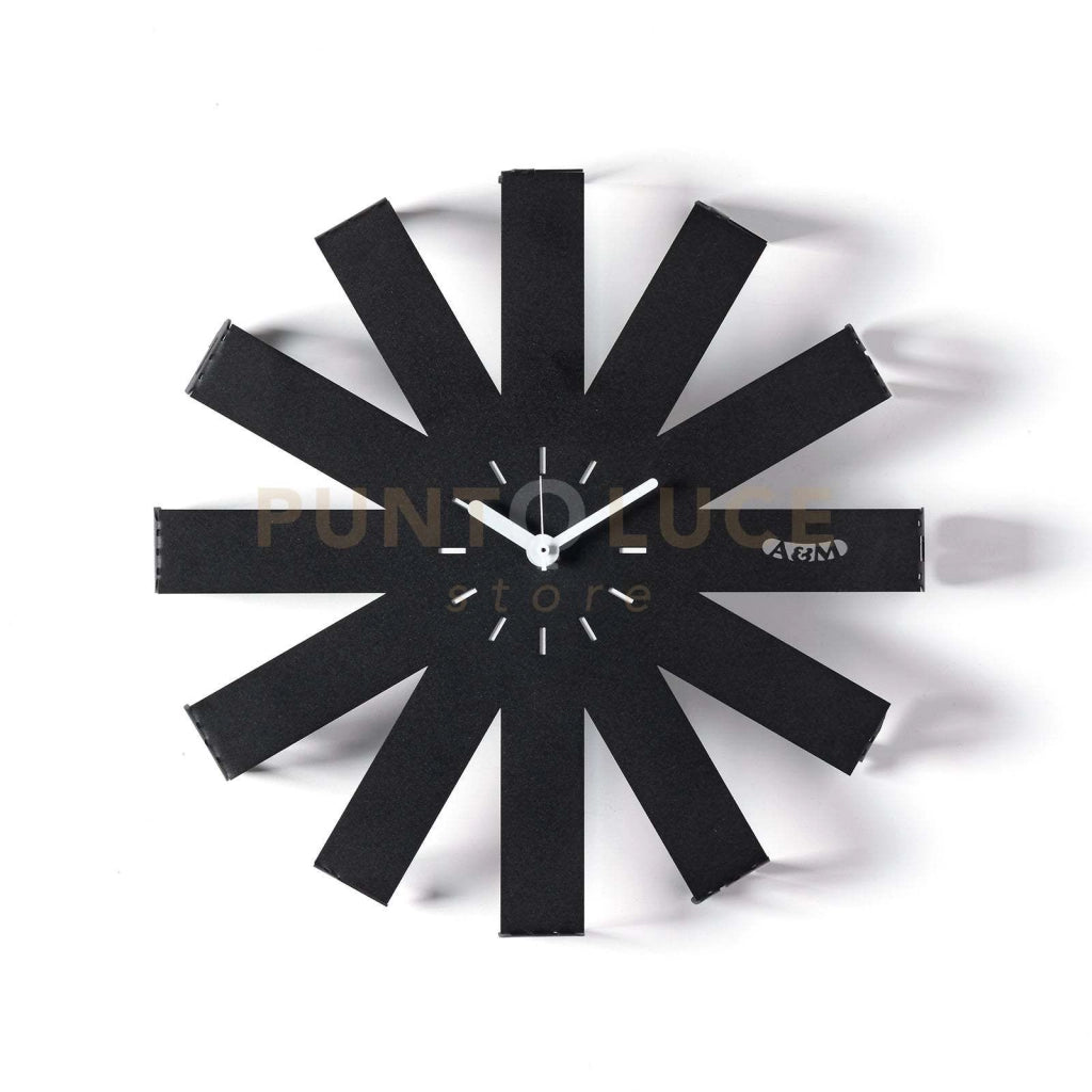 Orologio da parete di design Lumor Nero,bianco marmo