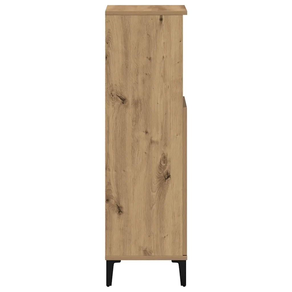 Armadietto da Bagno Rovere Artigianale 30x30x100 cm Truciolato