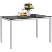 Tavolo da pranzo per giardino ¨C zephmum ¨C nero, alluminio, 120x70x72 cm