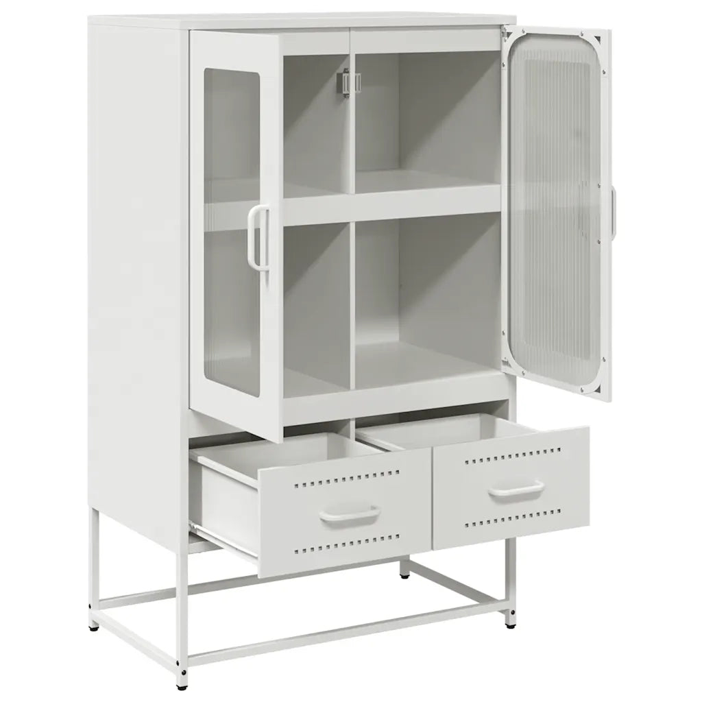 Credenza | Madia | Buffet da pranzo | Armadio da pranzo Bianca 68x39x111,5 cm Acciaio