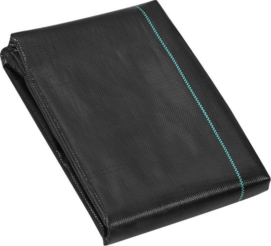 Tela anti-erba, copertura mulch tessuto geotextile anti-erba sotto ghiaia permeabile resistente alle fessurazioni per architettura del paesaggio rivestimento del terreno nero (2 * 2 m) - 2*2m