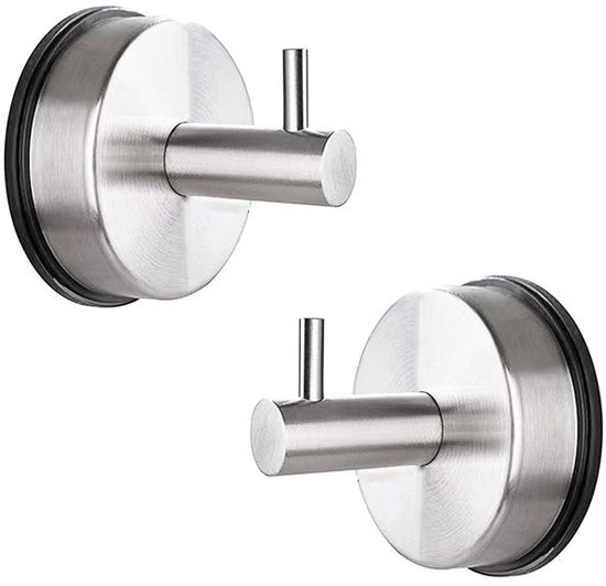 Sostegni per Asciugamani Extra Resistenti - Supporti per Asciugamani Senza Forare - Hanger per Bagno - Materiale Inox Impermeabile - 2 Pezzi - Resistente alle Marcature