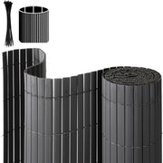Pannelli di schermo per giardino in PVC da 4x1m per la privacy - separazione per giardino e schermo per balcone - grigio 1x4m