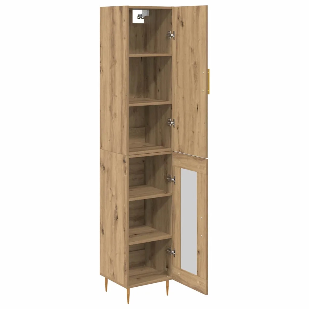Credenza 2 pcs Rovere artigianale Legno multistrato