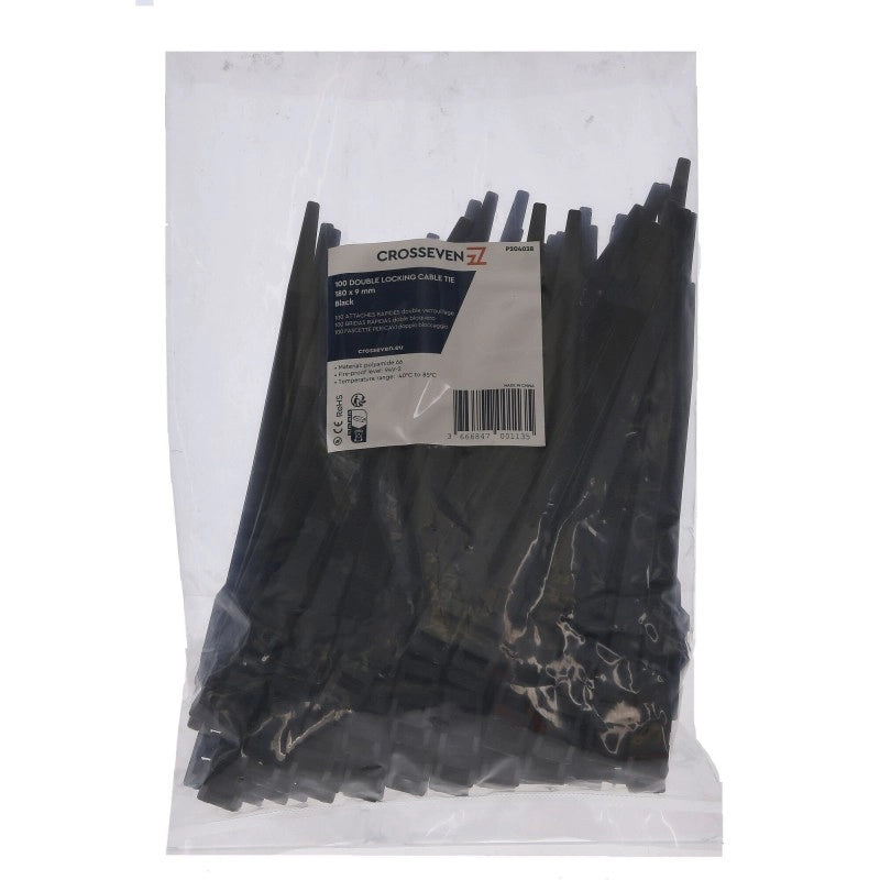 FASCETTE DOPPIA CHIUSURA MM180X9 DOUBLE LOCKING CABLE TIE MM 350X9