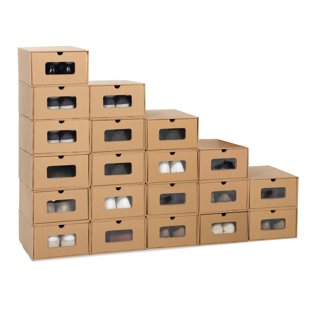 IDMarket - Set di 20 scatole per scarpe con cassetto in cartone