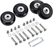 4 x 40 x 18 mm ruote di riserva per bagagli, pneumatici in gomma, ruote di riserva per carrello di bagagli, adatte per hardcase Samsonite, con bielle a rulli, set di riparazione