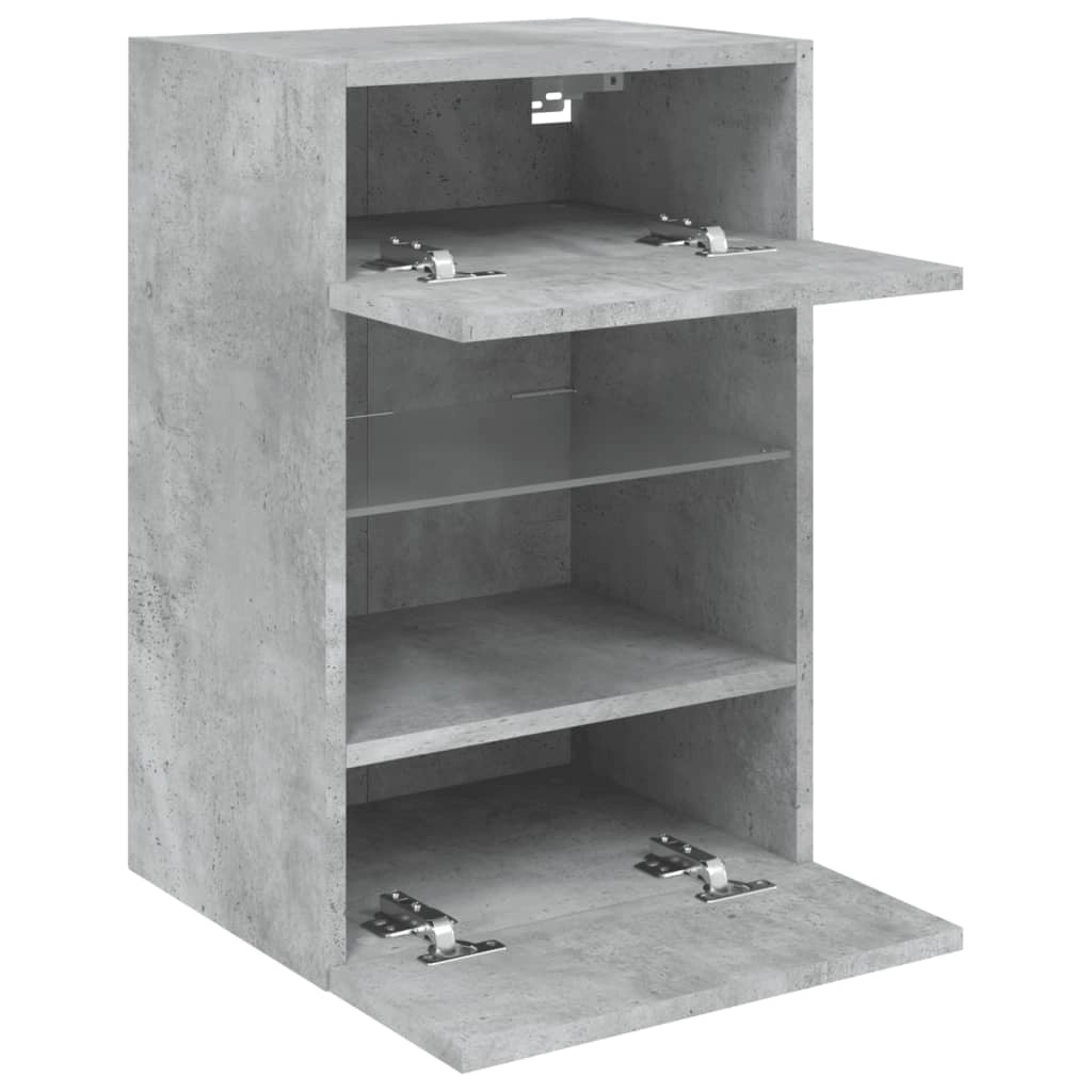 Mobile TV multimediale scaffale TV credenza mobile TV sala da pranzo soggiorno camera da letto mobile da parete con luci LED 40 x 30 x 60,5 cm grigio 02_0027881