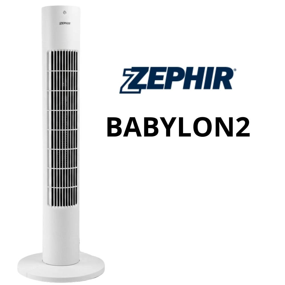 Ventilatore a torretta babylon2 bianco 60w con telecomando