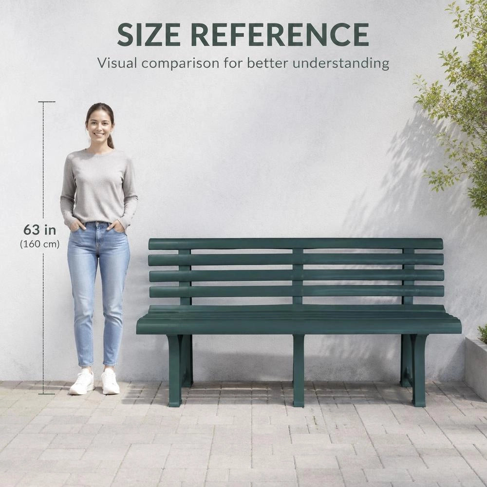 Garden Bench 145.5 Cm Plastic Green