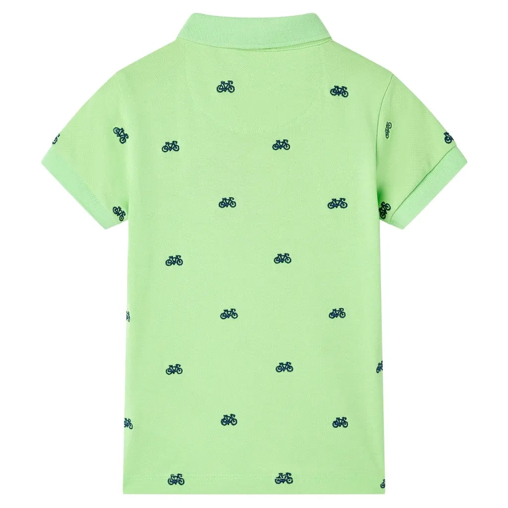 Polo da Bambino Verde Neon 128 12157