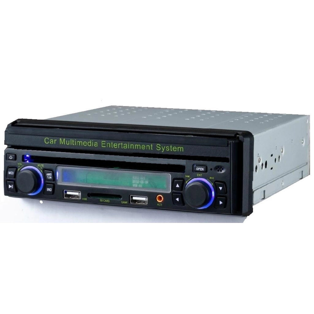 Trade Shop - Autoradio Dvd Stereo 1 Din Display Scomparsa 7.5 Radio Mp3 Aux Usb Sd Av -