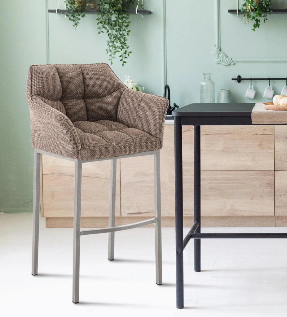 Barhocker Damaso E Stoff mit 4-FuЯ Gestell