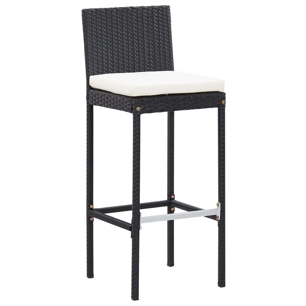 Set da Bar da Giardino 5 pz in Polyrattan e Massello d'Acacia  cod mxl 35362
