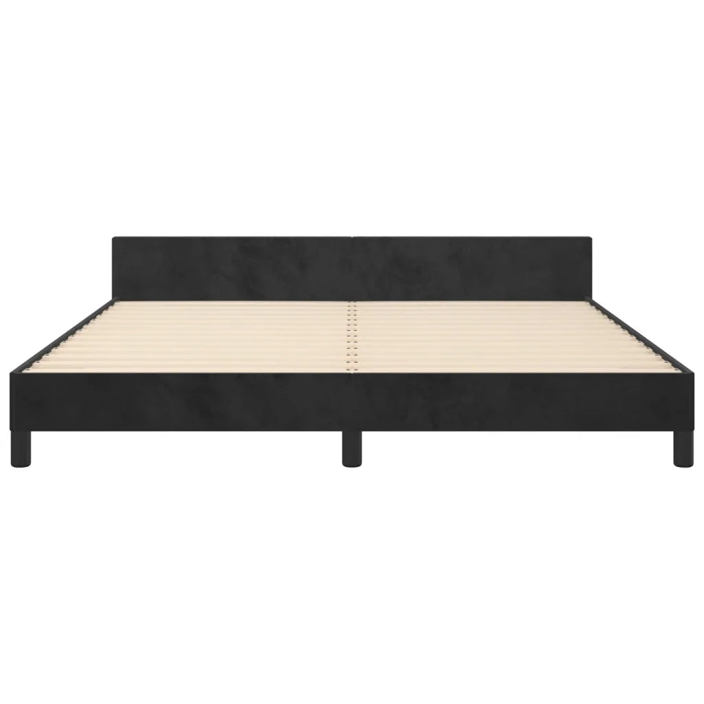Giroletto senza Materasso Nero 160x200 cm in Velluto 3125704