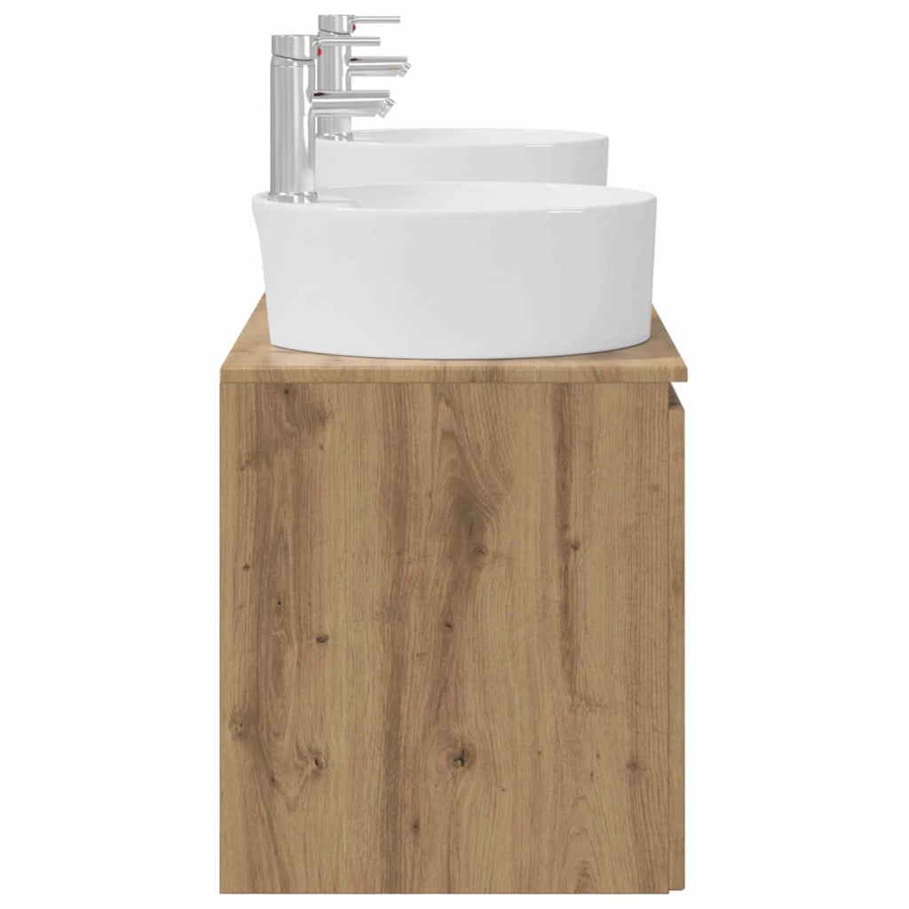 Set di Armadi da Bagno 3 pz Rovere Artigianale 3405676