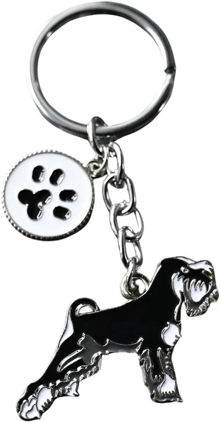 Sleutelhanger per Tas con Tag di Identificazione per Cane Zwarte Schnauzer