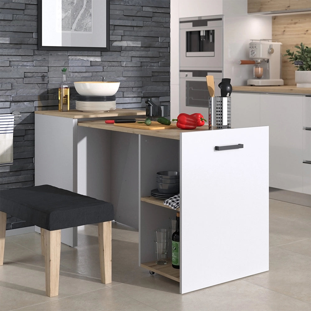 Vicco Tavolo da pranzo  Greige/rovere artigianale 60 x 50.4 cm Estensibile