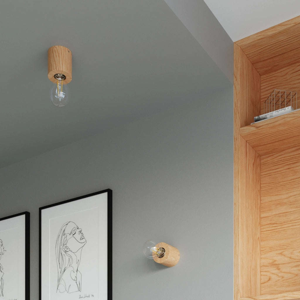 Lampada da tavolo DUARTE legno chiaro E27 Pure Lume