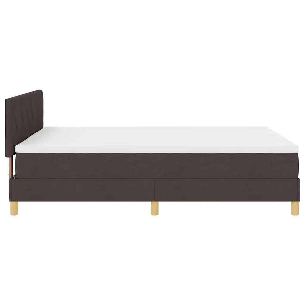 Letto a Sorgente LED con led Marrone Scuro 140 x 200 cm Tessuto 3342523