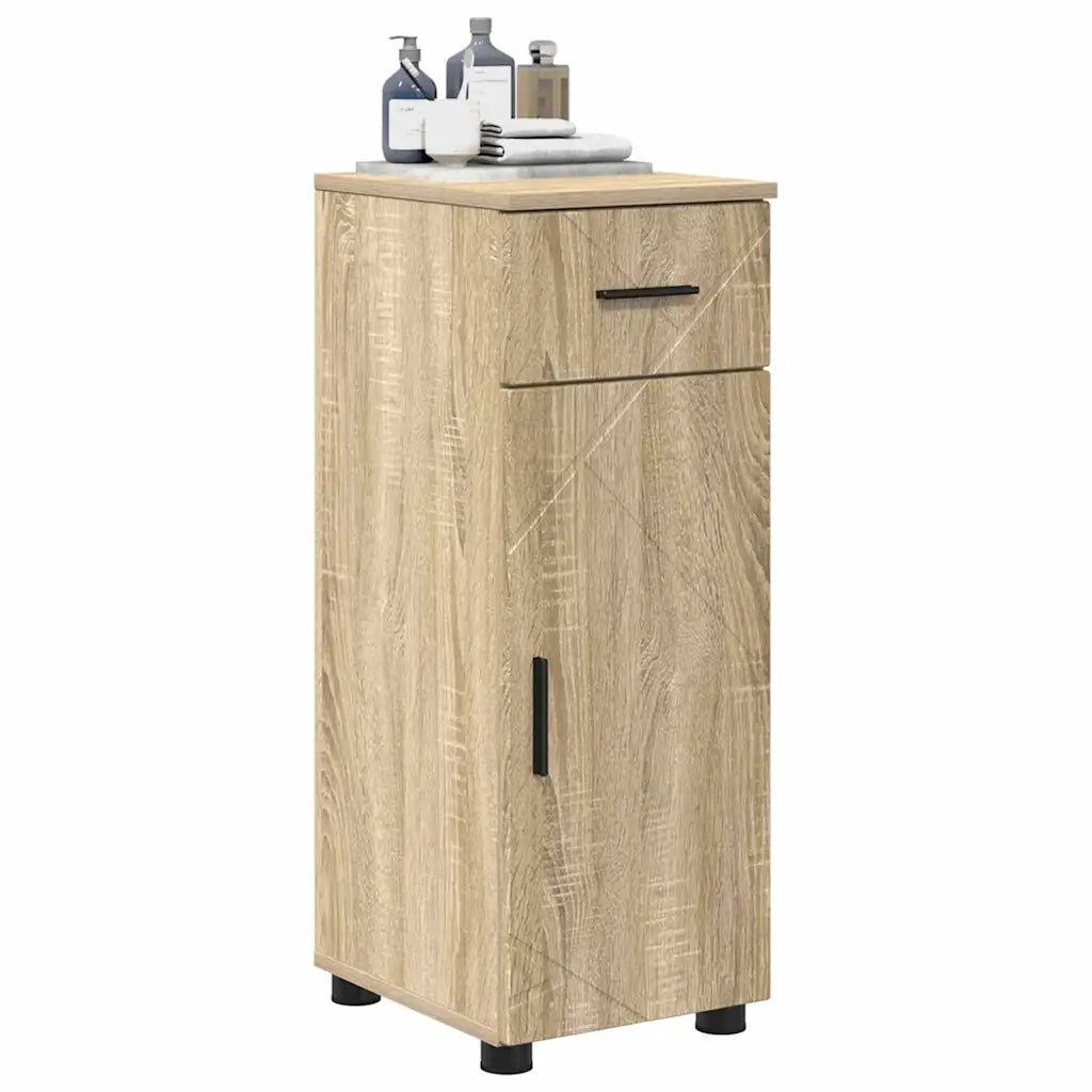 Mobile da Bagno con cassetto Rovere Sonoma 30 x 35 x 80 cm
