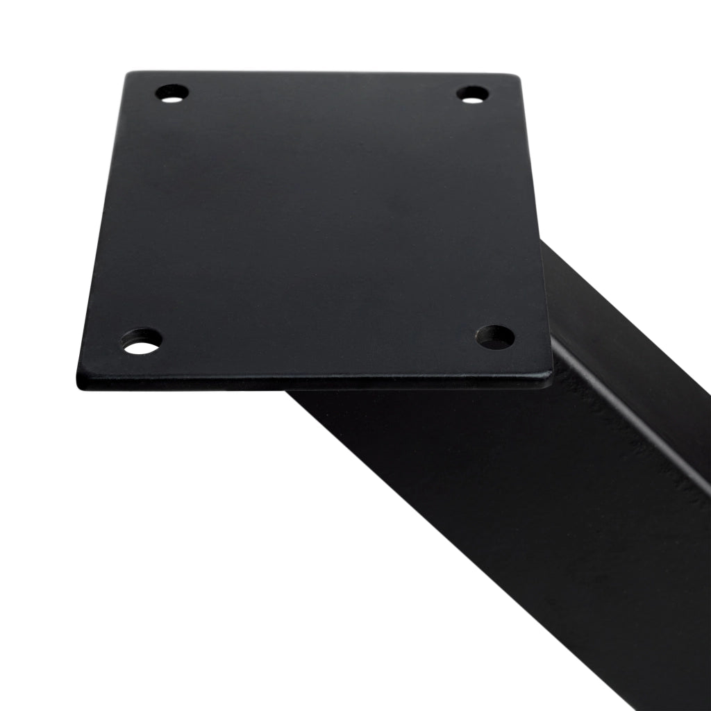 Set Gambe Cross per Tavolo H695 Verniciato Nero Acciaio Emuca