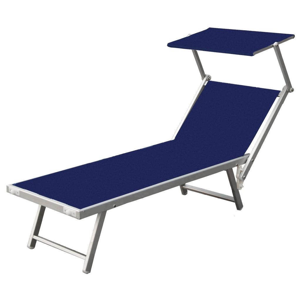 C LETTINO IN ALLUMINIO PLAYA C/PARASOLE BLU- 2,0 pz