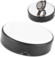 Display stand a rotazione 360° - Velocità regolabile - Materiale ABS - Nero - Piattaforma girevole - Adatto per gioielli/orologi
