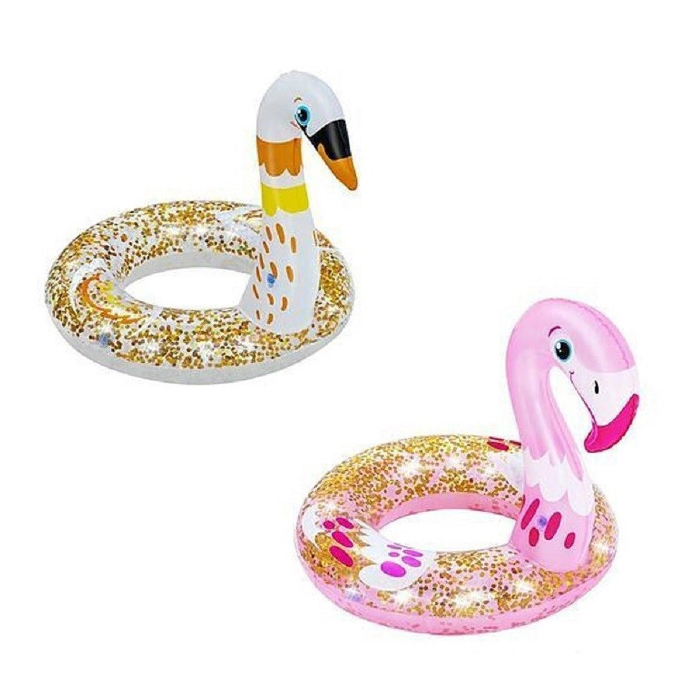Trade Shop - Salvagente Gonfiabile 61cm Per Bambini Shimmer N'float Ciambella Assortiti 36306 -
