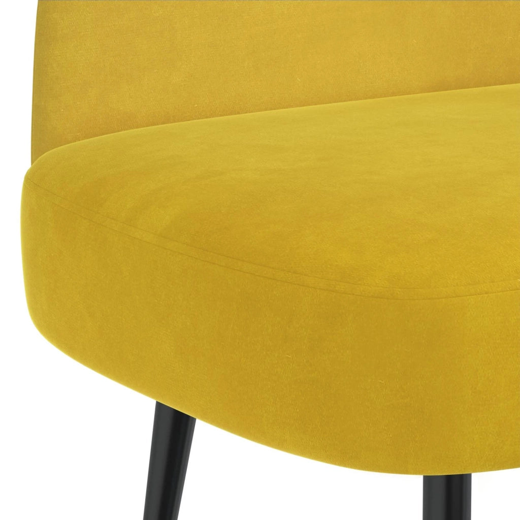 Panchina imbottita con schienale Giallo 110 x 60 x 76 cm 42040792