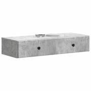 Tavolino da Parete Laterale | Tavolo laterale | Tavolino Grigio Cemento 87,5 x 34,5 x 17 cm