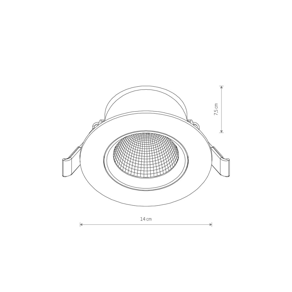 Faretto da incasso Nowodvorski EGINA nero LED 10W 3000K