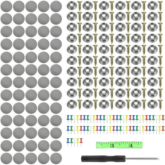 Kit di riparazione auto 65 pezzi - Viti a clip - Clip di fissaggio - Viti - Tessuto a rete di alta qualità - Resistenti all'ossidazione - Kit di riparazione auto