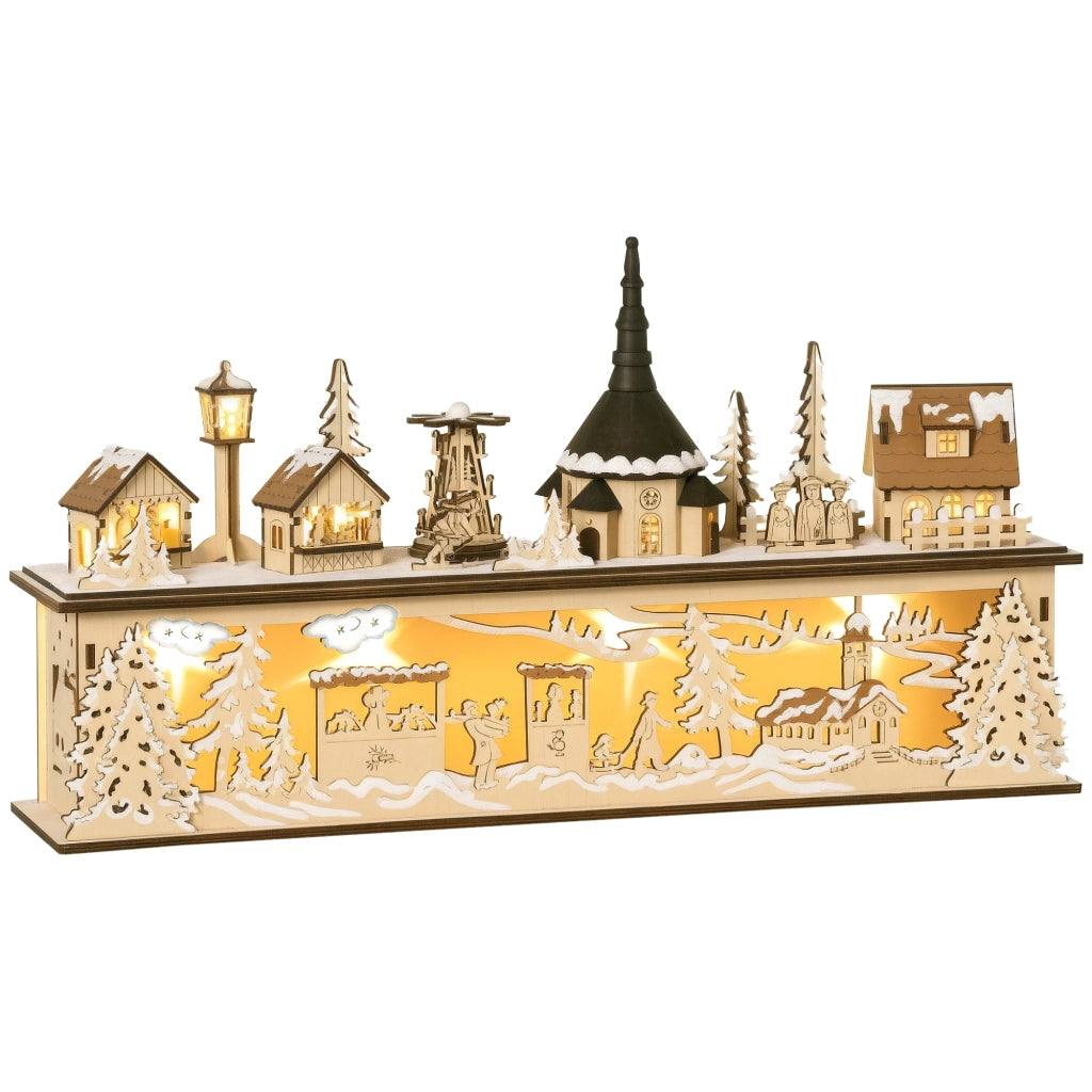Tavolino da salotto con decorazione natalizia ¨C zephmum ¨C 45x10x25 cm