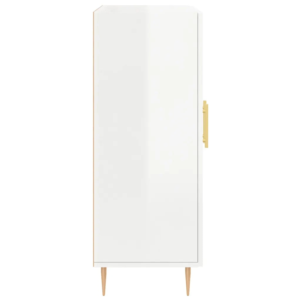 Credenza-Buffet-Armadio da cucina 69,5x34x90 cm in Legno Multistrato Bianco Lucido 667669