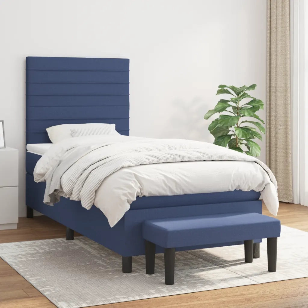 Giroletto a Molle con Materasso Blu 90x200 cm inTessuto 3136651