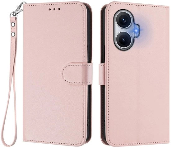 Copriportafoglio in pelle per Xiaomi Poco F7 5G - Coprimostrice con tasche per carte e cordino