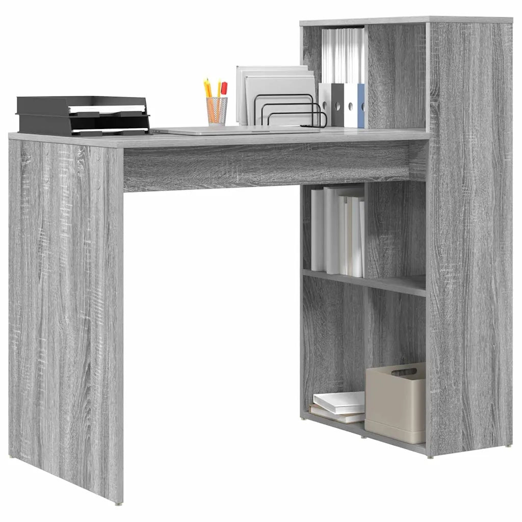 Scrivania | Tavolo da Ufficio Grigio Sonoma 108 x 55 x 103.5 cm Legno multistrato